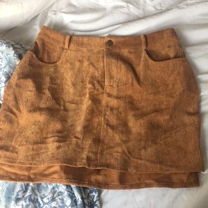 Tan corduroy skirt